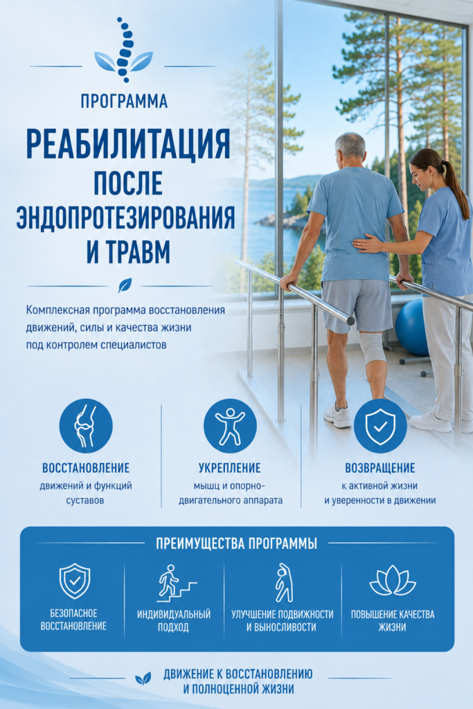 Реабилитация после эндопротезирования и травм